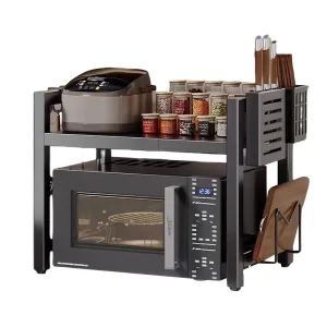 2-layer Stainless Microwave Rack and Desktop Organizer