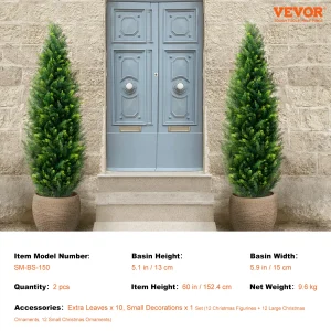 Artificial Cedar Topiary Tree for Home Decor Outdoor